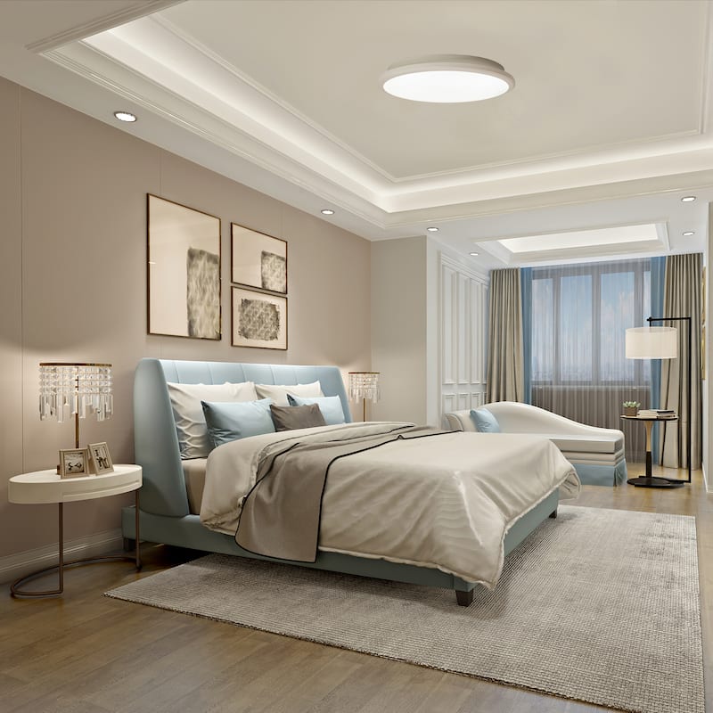 Round LED Ceiling Light Fixture Flush Mount 6500K Cool Daylight Energy