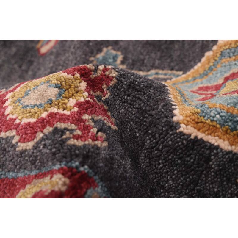 ECARPETGALLERY Hand-knotted Modern Oushak Dark Navy Wool Rug - 9'3 x 12'2