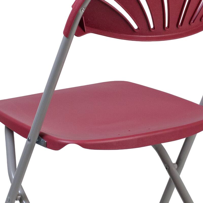 8 Pack 650 lb. Capacity Plastic Fan Back Folding Chair