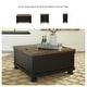 preview thumbnail 6 of 14, Valebeck Black/Brown Casual Square Lift Top Cocktail Table - 36" W x 36" D x 18" H