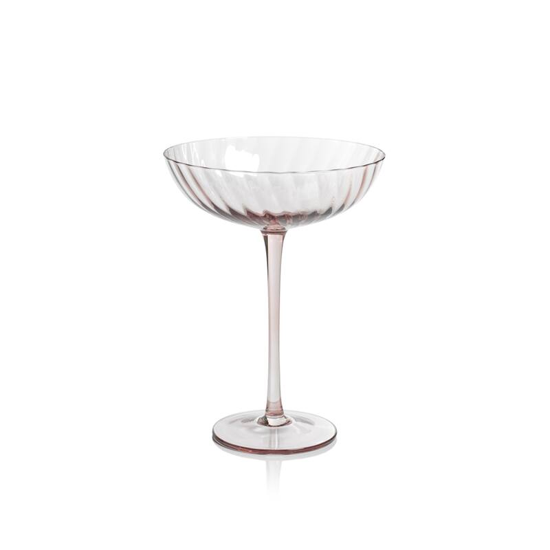 Sesto Optic Swirl Cocktail Glasses, Set of 4 - Lilac