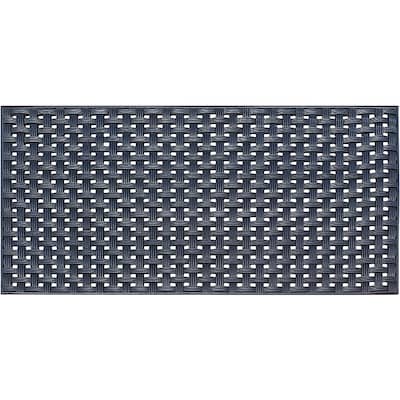 A1HC Basket Weave Design Indoor/Outdoor Decorative Durable Rubber Doormat 32"X48"