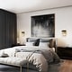 preview thumbnail 3 of 14, Modern 1-Light Luxury Crystal Wall Sconce Black Gold Bathroom Vanity Light - W7.9" x H10"