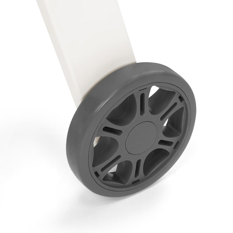 Outdoor Lounge Chair with HDPE Slats, Adjustable Positions & Wheels — All-Weather Aluminum Frame