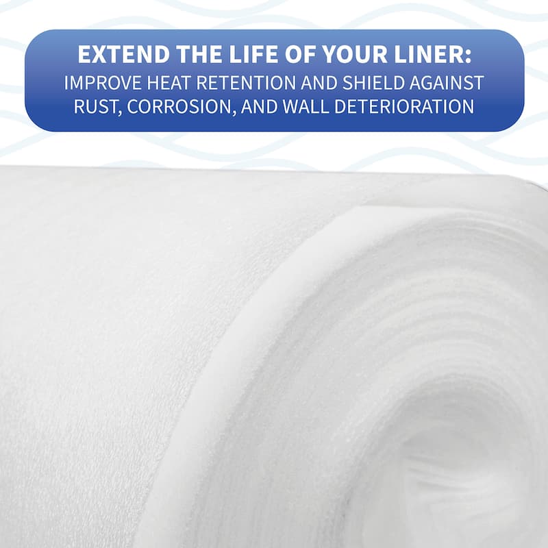 Blue Wave In-Ground Closed Cell Pool Wall Foam - 1/8-in x 48-in x 100-ft - 0.125-in x 42-in x 125-ft