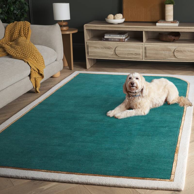 SAFAVIEH Handmade Fifth Avenue Abla Border Design Wool Rug