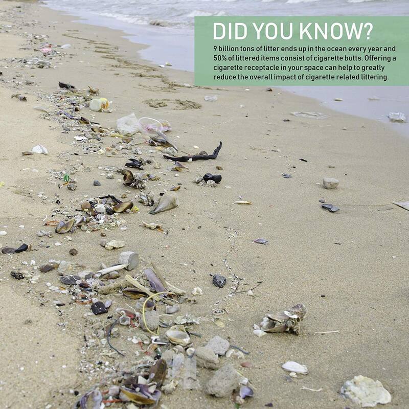 ELITRA Wall Mounted Outdoor Cigarette Butt Receptacle