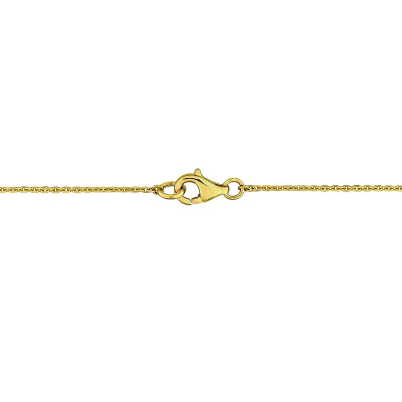 Miadora 2 4/5ct TGW Peridot and 1/4ct TW Diamond Station Necklace in 14k Yellow Gold