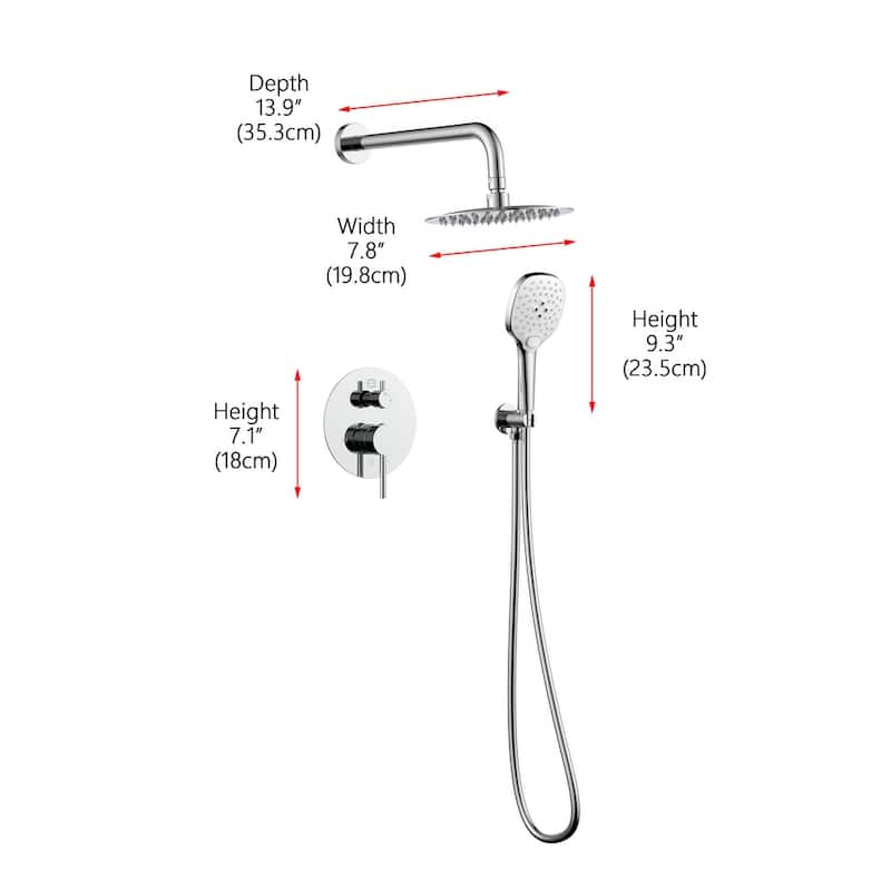 Indigo Home Complete Shower Faucet System with Rough-in Valve