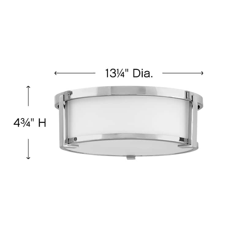 Hinkley Lighting Lowell 2 Light 13" Wide Flush Mount Drum Ceiling