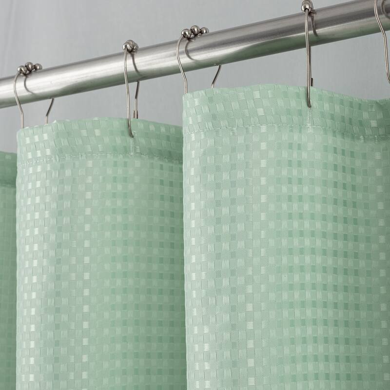 Bento Waffle Jacquard Shower Curtain