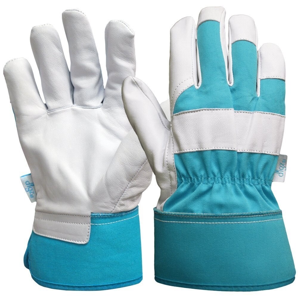 Digz 77285-26 Goatskin Leather Gardening Gloves, Blue - Bed Bath & Beyond -  14600028