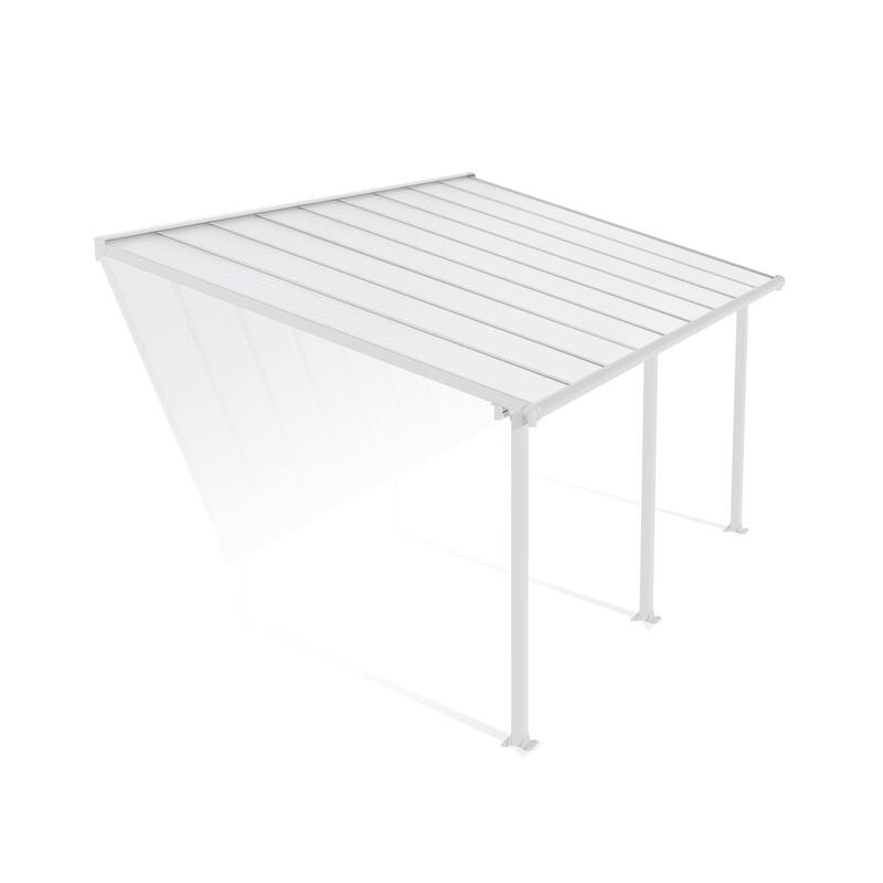 Olympia 10 ft. White/White Aluminum Patio Cover -