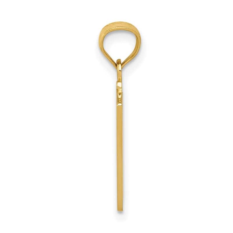 Curata 14k Yellow Gold 18" Ace of Hearts and Ace of Spade All In! Cards Pendant Necklace - 21x14mm
