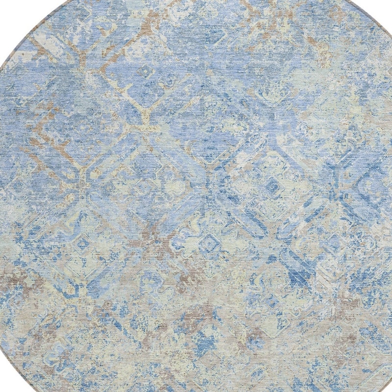 HomeRoots Geometric Transitional Rectangle Outdoor Rug