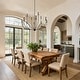 preview thumbnail 6 of 13, LALUZ Modern Transitional 2-Tier 12-Light Black Wheel Chandelier for Large Living Dining Room Entryway - Dia. 48.8" x H 31.5"