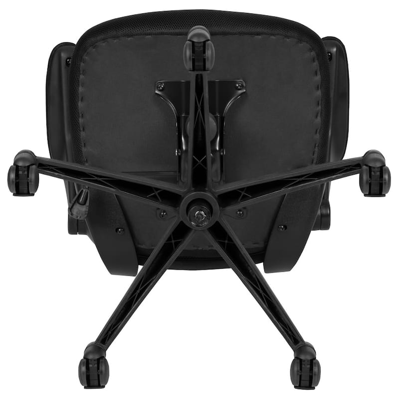 Set of 4 Mesh Swivel Ergonomic Task Office Chairs with Flip-Up Arms - 24.5"W x 25.5"D x 37.5" - 41.25"H
