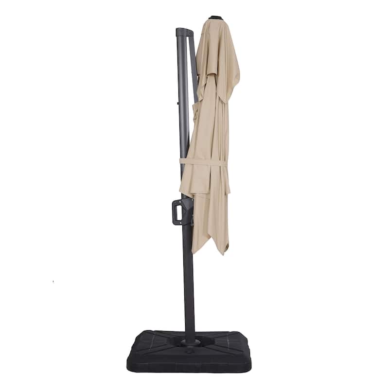 Furniture of America Aires 10-foot Steel Square Cantilever Offset Tilt Roma Umbrella