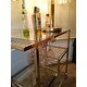 Fairbanks Contemporary Chrome Serving Cart by FOA