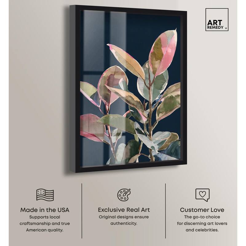 Fuchsia Frond II Shadowbox by Art Remedy