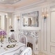preview thumbnail 2 of 10, Glam Crystal Accent Diamond Art Wall Mirror