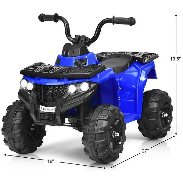 Costway Kids Ride On ATV Quad 4 Wheeler Electric Toy Car 6V Battery - 16" × 27" × 19.5"