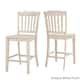 Option Antique White Chairs w Berry Red Table