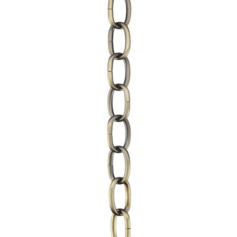Aspen Creative 21114-51,Steel 3Ft. Chain,For Max.60lbs-Lighting Fixture/Swag Light/Plant in Antique Brass,8 Gauge.