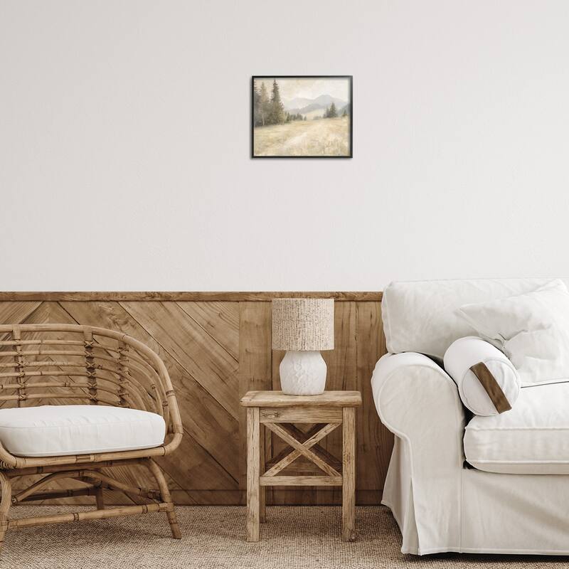 Stupell Fog on Mountain Valley Framed Giclee Art Design By Petal Prints Design