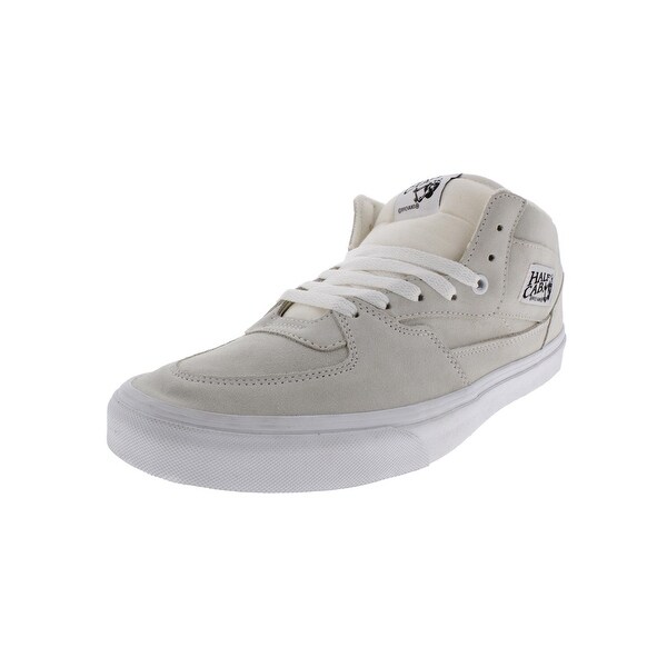 vans half cab white suede