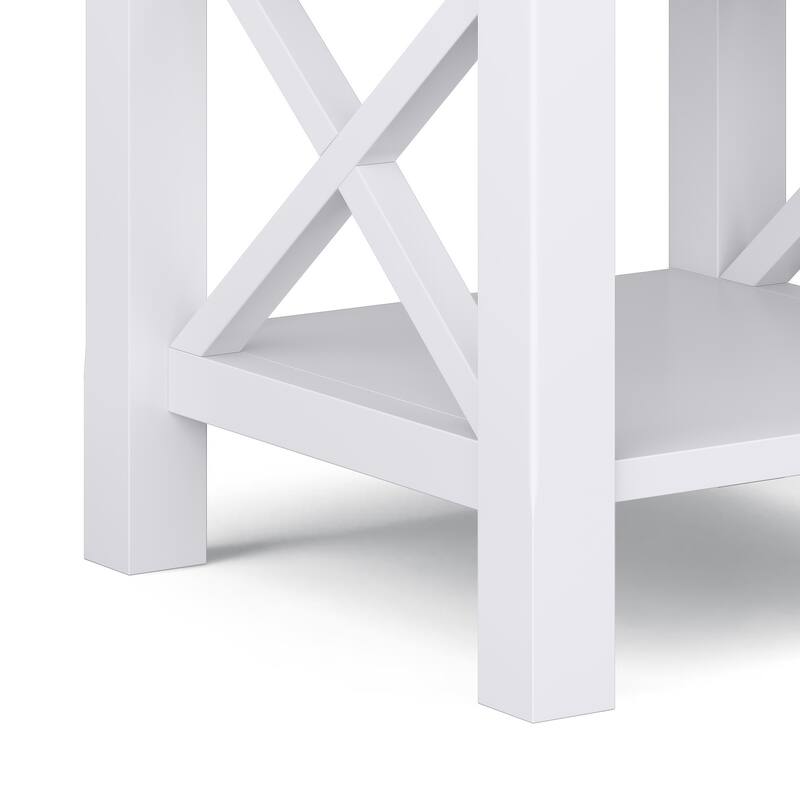 WYNDENHALL Waterloo SOLID WOOD 21 inch Wide Square Contemporary End Side Table - 21 inch Wide