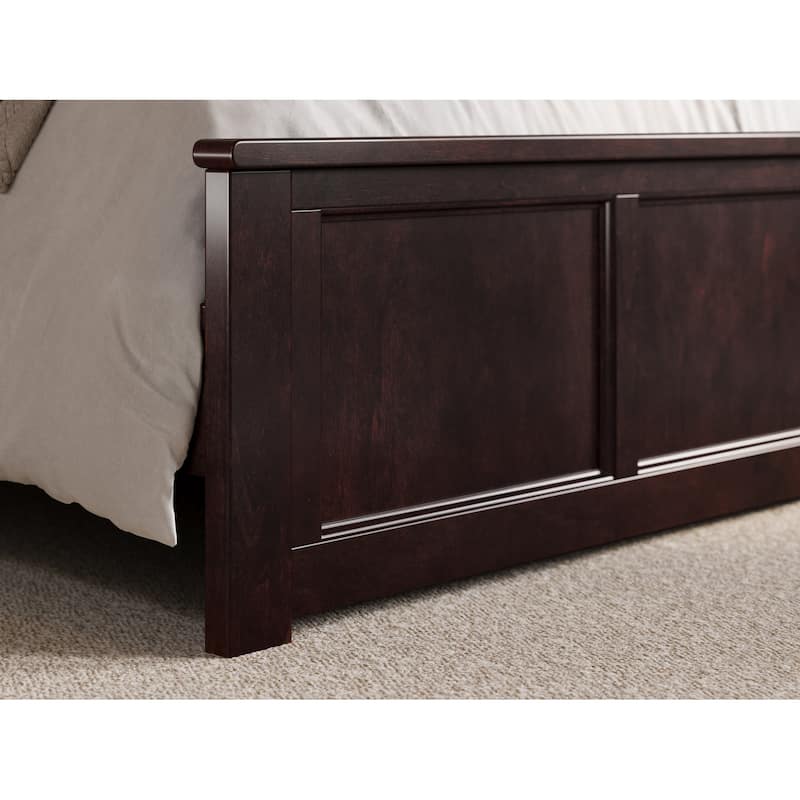 Charlotte Solid Wood Low Profile Platform Bed with Matching Footboard
