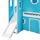 preview thumbnail 14 of 12, Blue Twin Size Cute Solid Wood House Loft Bed with Slide