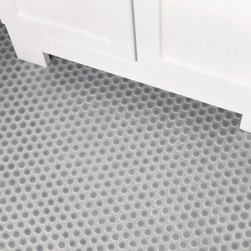 Merola Tile Hudson Penny Round Slate 11-7/8" x 12-5/8" Porcelain Floor and Wall Tile