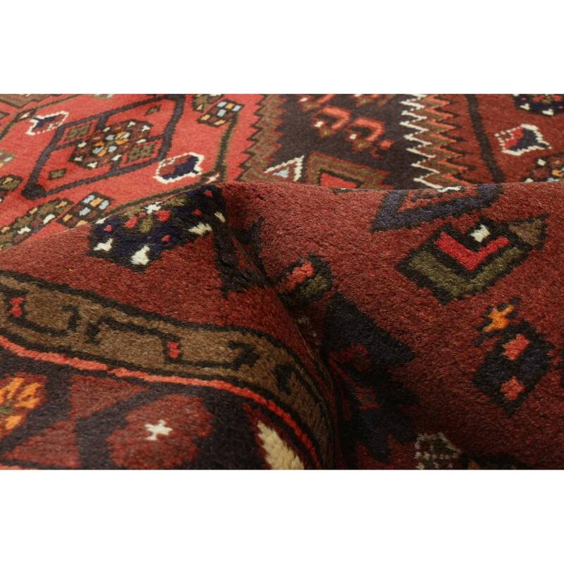 ECARPETGALLERY Hand-knotted Andelz Dark Red Wool Rug - 3'4 x 4'11