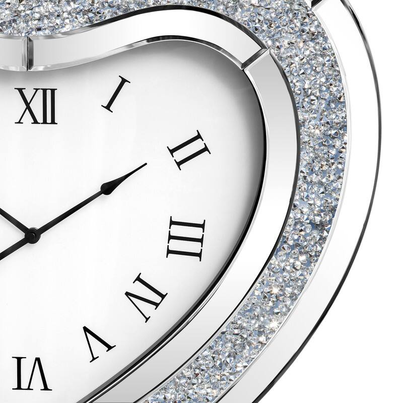 Mirrored Silver Wall Clock