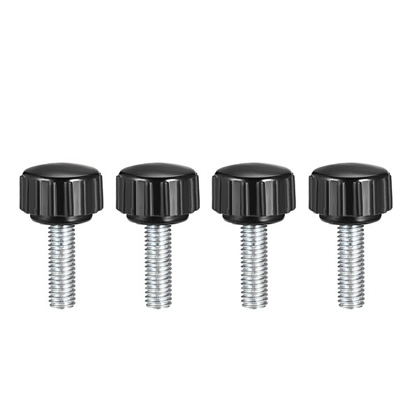 M5 x 16mm Male Thread Knurled Clamping Knobs Grip Thumb Screw on Type 4 Pcs