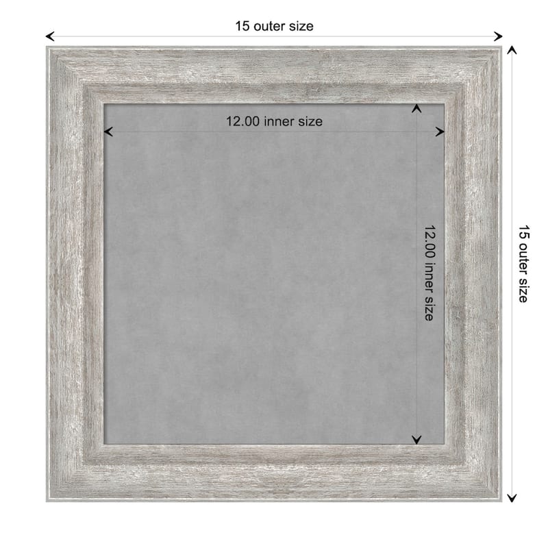 Amanti Art Angled Silver Framed Magnetic Board - Board Size 12x12