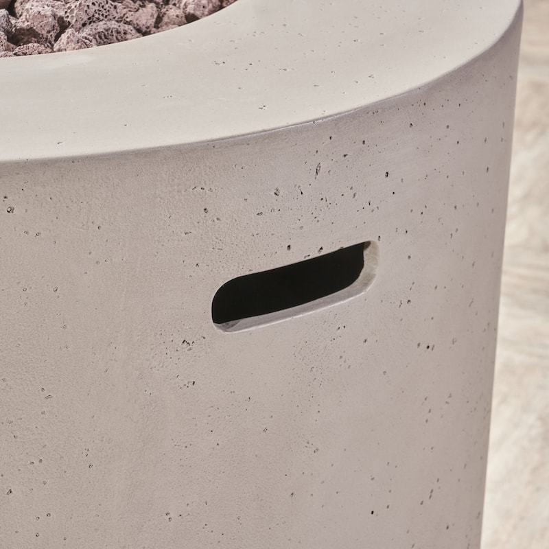 Aidan Outdoor Circular Propane Fire Pit by Christopher Knight Home