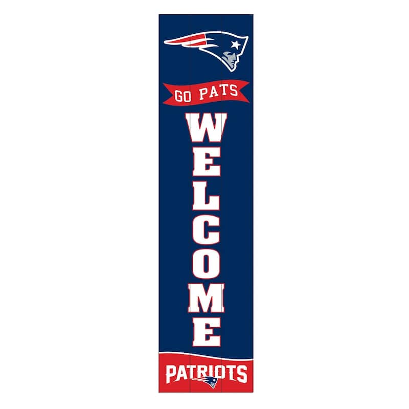 47" Porch Leaner Welcome Wall Sign, New England Patriots