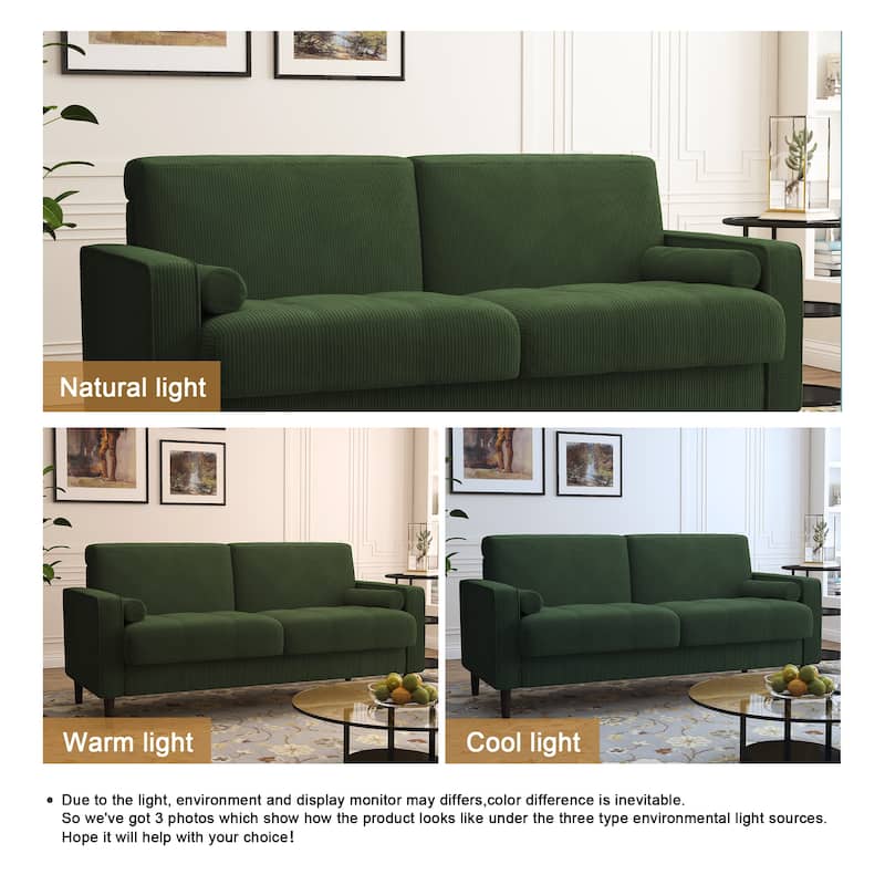 63.3"W Living Room Corduroy Loveseat Sofa