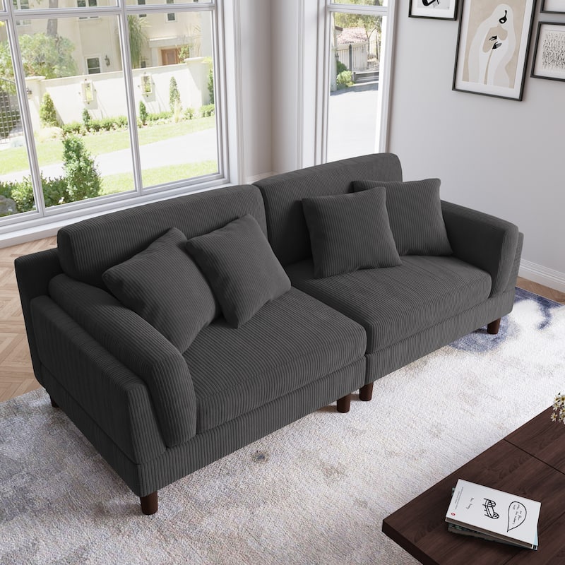 90 inch Deep Seat Sofa Comfy Couch for Living Room