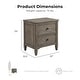 preview thumbnail 8 of 15, Furniture of America Lanister 3-Piece Wood Wire-Brushed Warm Grey Kids Panel Bed and 2 Nightstands Set