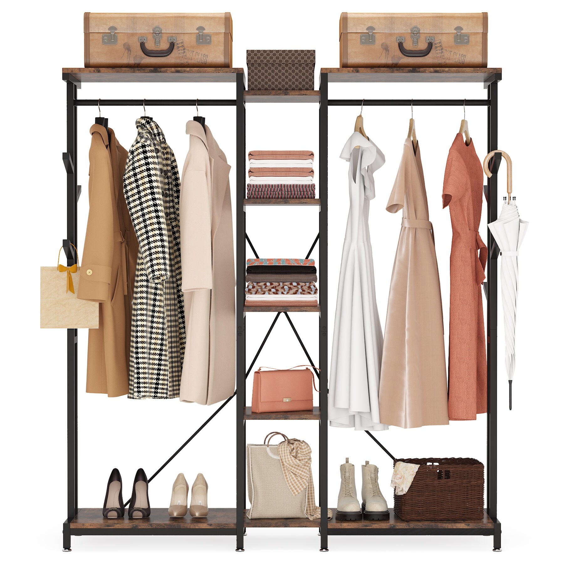 https://ak1.ostkcdn.com/images/products/is/images/direct/08176a853010766d50c792242b1639adad0cfb9c/Extra-Large-Closet-Organizer-with-Hooks-Clothes-Rack-with-Shelves-and-hanging-Rod.jpg