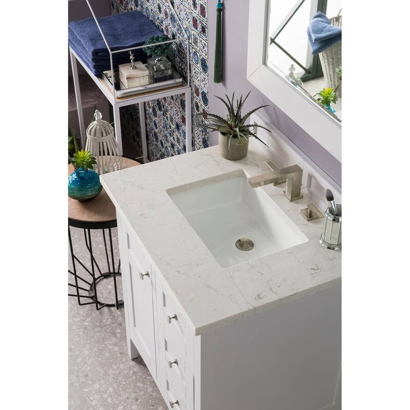 James Martin Vanities Palisades 30" Single Vanity, Bright White