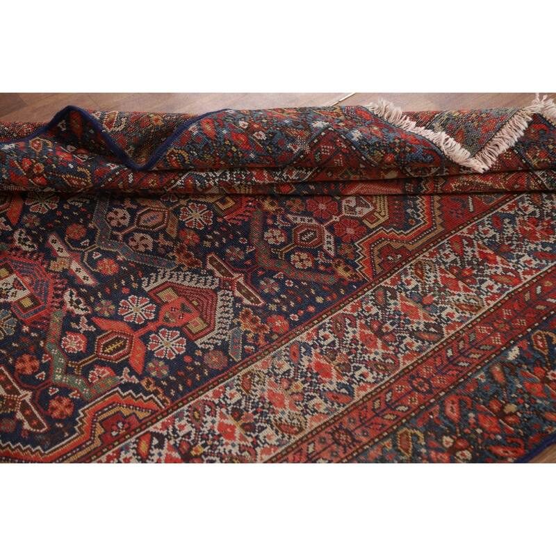Pre-1900 Antique Bakhtiari Persian Area Rug Handmade Wool Carpet - 4'8"x 6'1"