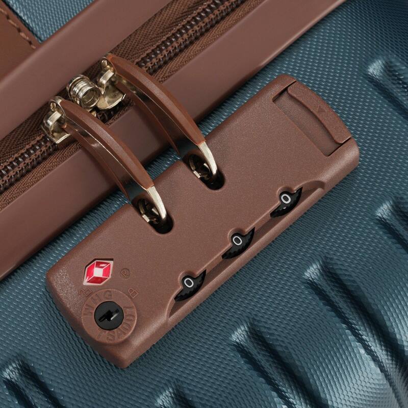 3 Piece Carry on Luggage Set, ABS Hardshell Lightweight Durable Suitcase with Wheels and Duffel Bag & Toiletry Bag, for Travel