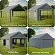 preview thumbnail 20 of 42, Heavy Duty Carport with Roll-Up Sidewall and Ventilated Windows with Removable Sidewalls