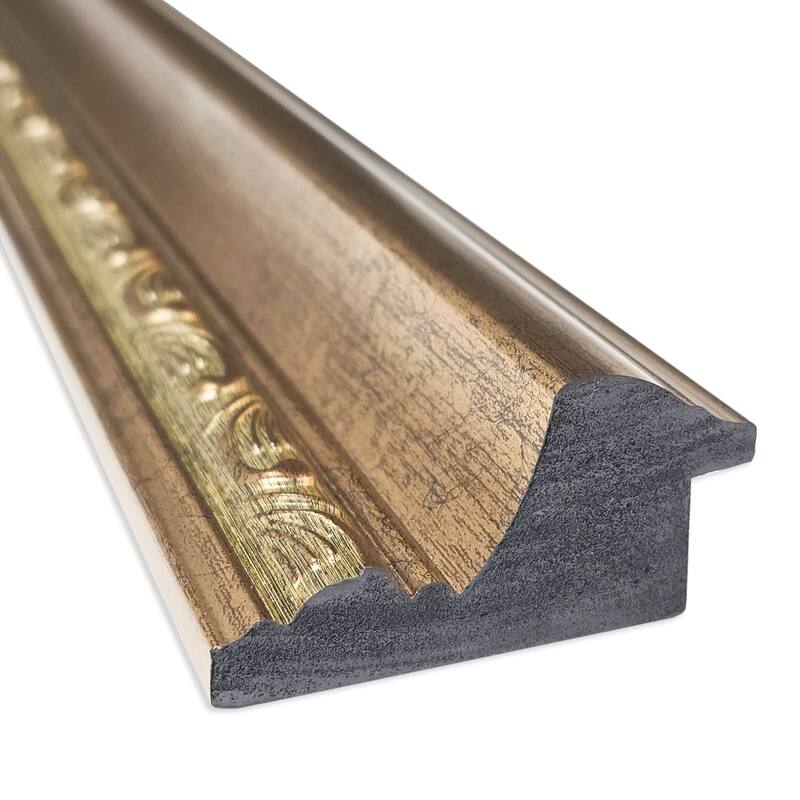 Elliot Gold Non-Beveled Framed Wall Mirror - Elliot Gold
