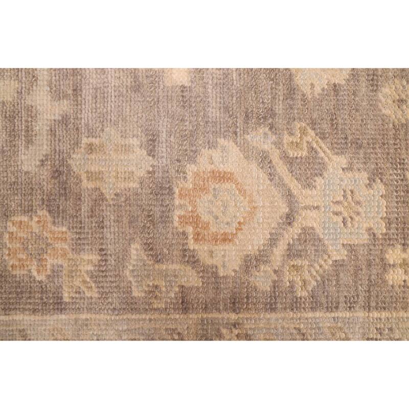ECARPETGALLERY Hand-knotted Kavya Oushak Dark Grey Wool Rug - 8'9 x 11'8